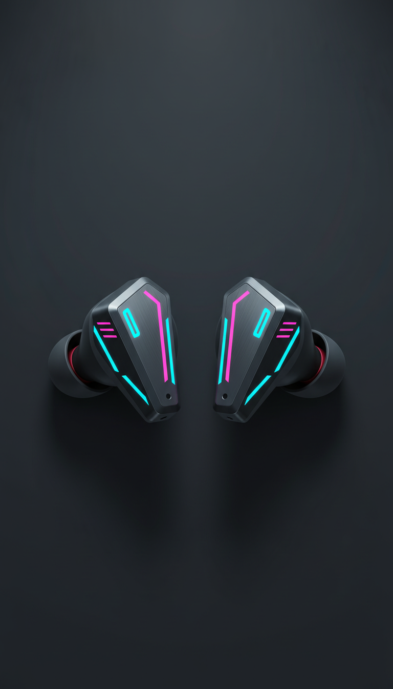 Wireless Earbuds with Neon Accents