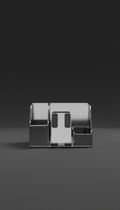 Chrome Silver Modular Desk Organizer